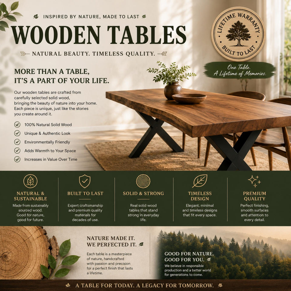 Custom Walnut Dining Table - Solid Wood Table - Live Edge Dining Table - Rustic Kitchen Table - Handmade Furniture